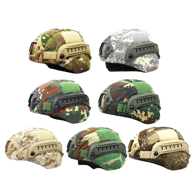 

Tactically Helmet Cover with Flashlight Holder for Fast Helmet Military Paintball Hunting Gear Without Helmet Dropship
