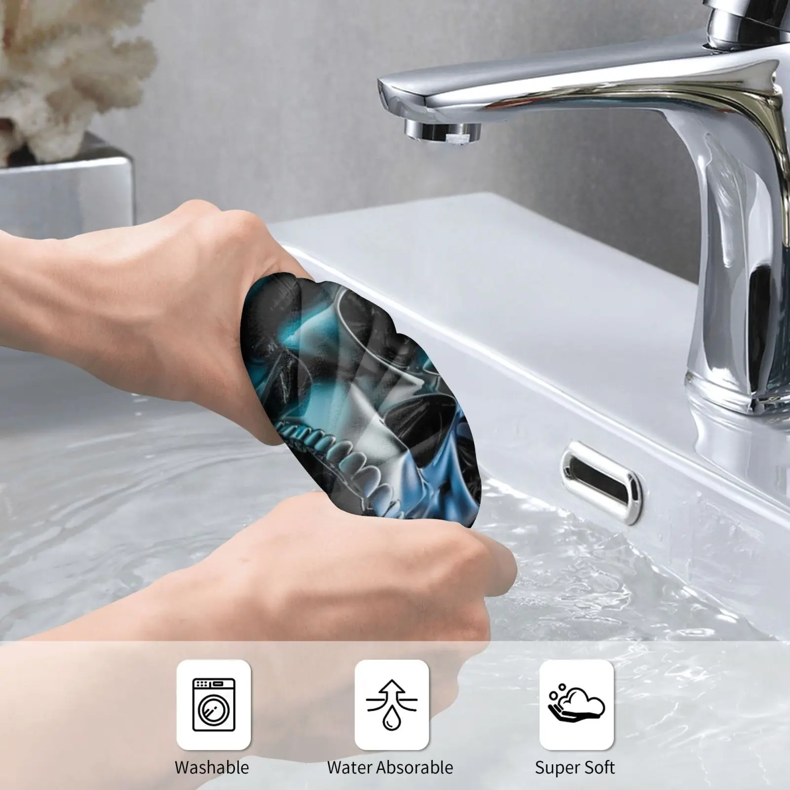 Soul Music Custom Towel Bath Towel Music Disco Rock Pop Headphone Headphones Skull Skeleton