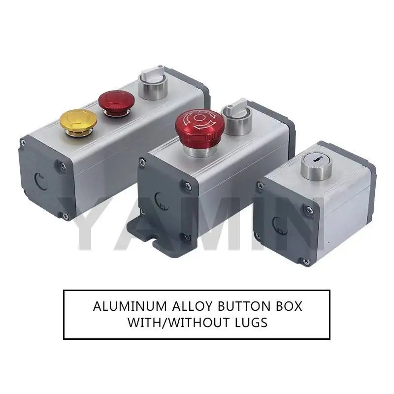 16/19/22 Mm Hợp Kim Nhôm Hộp Bảo Vệ Cho Kim Loại Công Tắc Ấn Nút IP67 Chống Nước Công Nghiệp 12/ 3/4 Lỗ Hàng Đơn