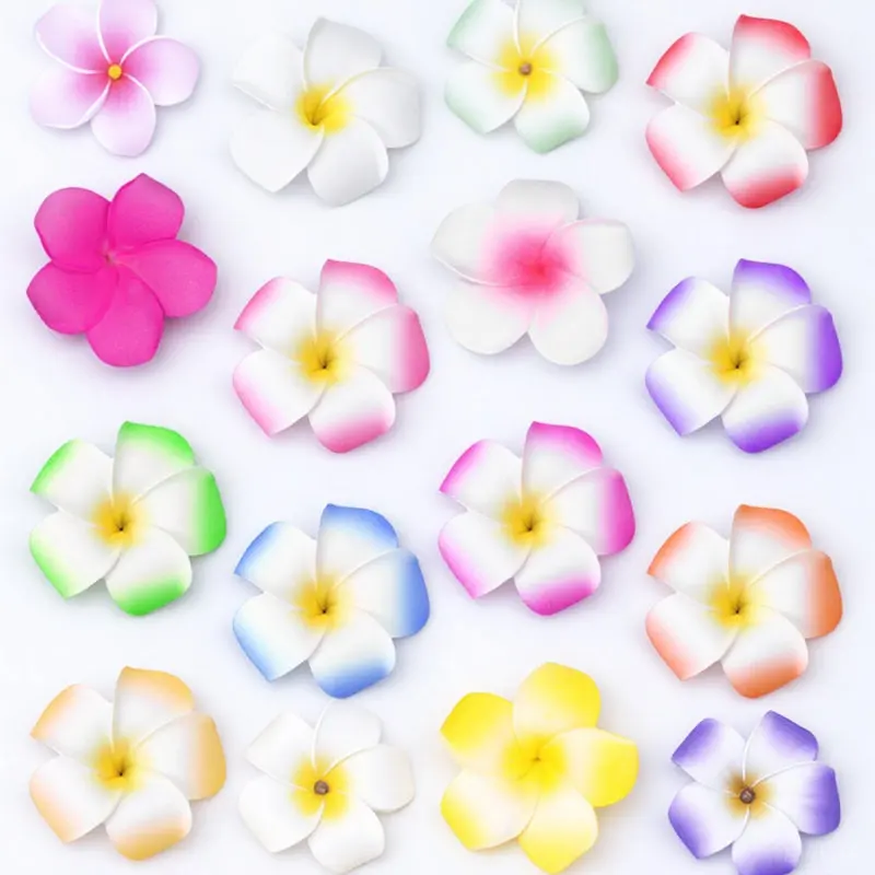 

12Pcs Plumeria Hair Clip Barrettes Elegant Hawaiian Flowers Summer Beach Wedding Hair Accessories Flower Clip Headdress Supplies