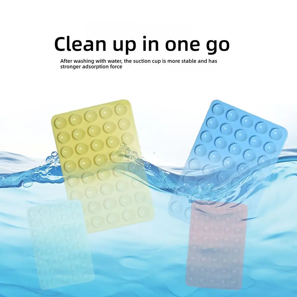 Double Side Silicone Suction Cup Pad For Mobile Phone Fixture Sucker Phone Holder For Mirror Wall Fixing