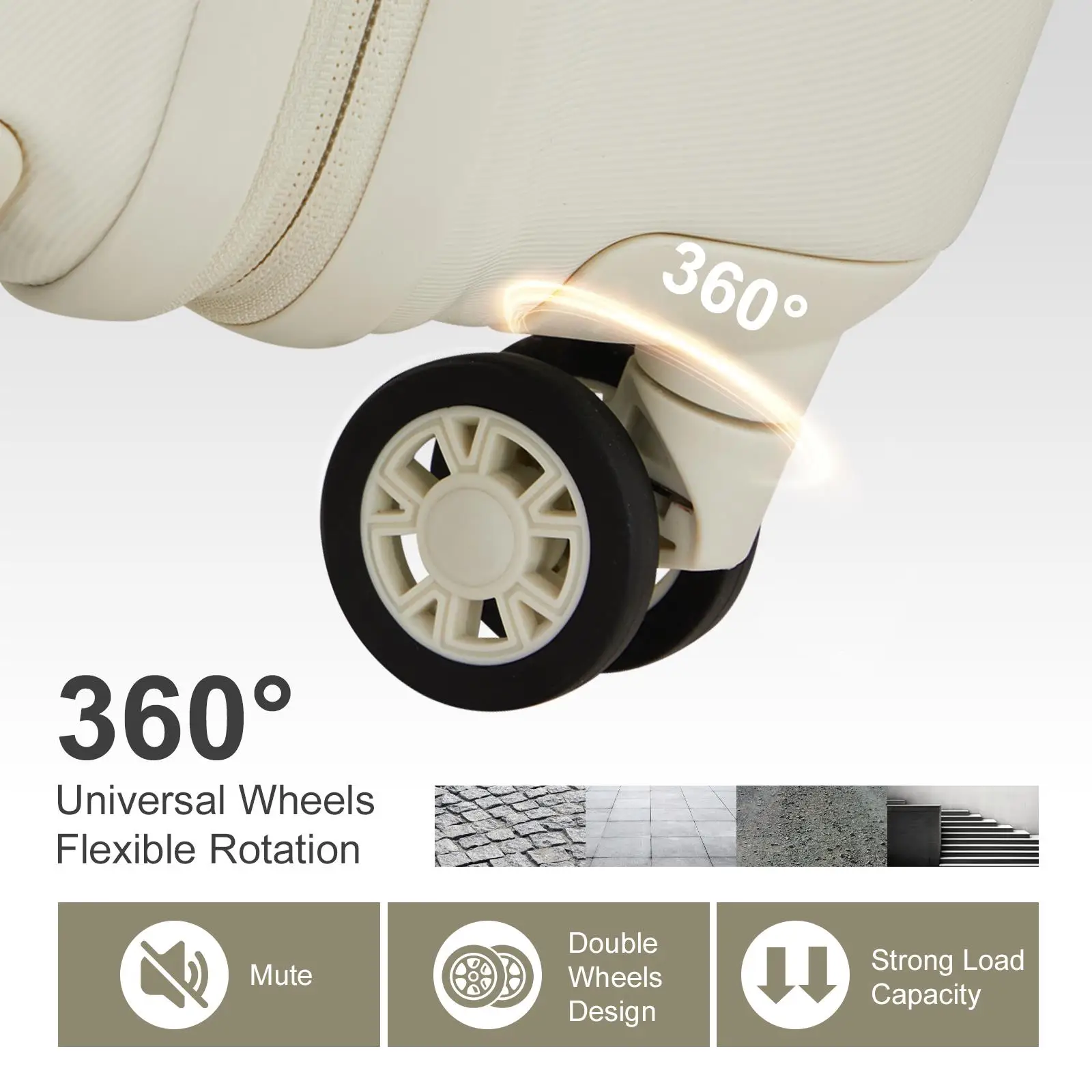 Ensemble de valises à coque rigide en ABS et PC, bagage à main extensible TSA Lock, roues, léger, 20, 24/28, 3 pièces