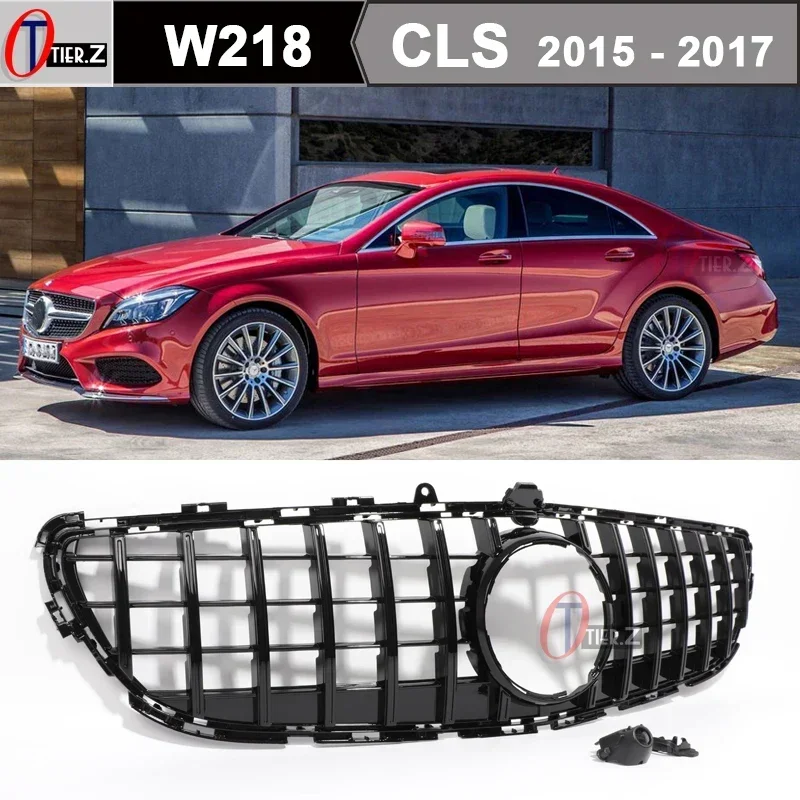 W218 GT Grille Car Front Racing Billet Bumper Grill ABS for Mercedes CLS Class W218 C218 X218 2015 - 2017 CLS400 CLS350 CLS500