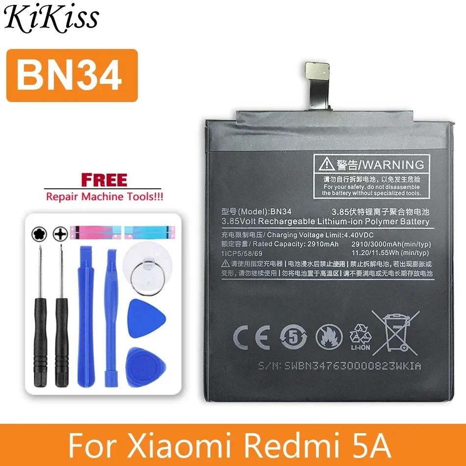 Battery For Xiaomi Redmi 3 3S 3X 4 4A 4X 5 5A 5 Plus Pro Prime BM47 BM4A BN30 BN34 BN35 BN40 BN42 BN44