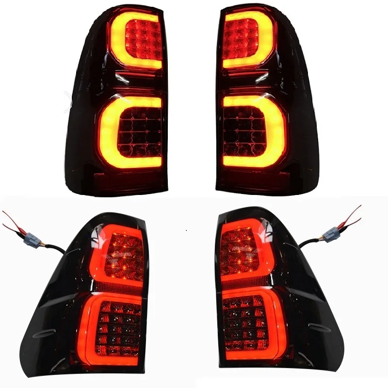 Vehicle Led Rear Lights For Toyota Hilux Vigo Revo Rocco2005 2008 2010 2012 2014 2011 Tail Lamp Turn Signal Brake Day Lights