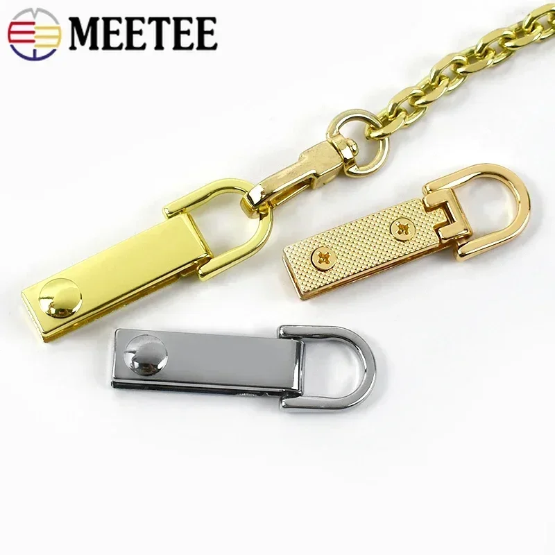 4/10Pcs Meetee Metal Bag Side Clip Buckle D Ring Screw Connector Hook Clasp Handbags Strap Leather Belt Craft Hardware Accessory