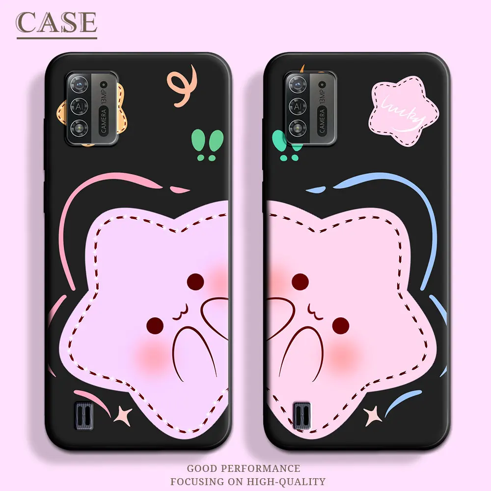 For ZTE Blade A51 Lite / A52 Case Butterfly Soft Silicone Couple Stars TPU Flower Phone Case For ZTE A52 Lite Cute Back Cover