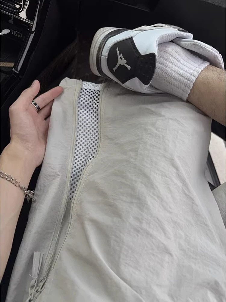 

Qui Dry Ice Silk Мужские дышащие легкие летние повседневные брюки со средней талией, прямые удобные модные брюки
