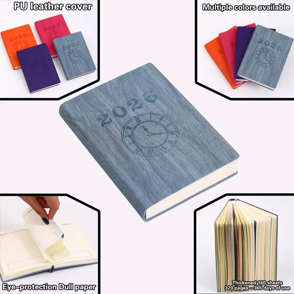 วาระครูมัลติฟังก์ชั่น A6 Planner ประสิทธิภาพ 365 วันออแกไนเซอร์สำหรับอุปกรณ์สำนักงานของขวัญแบบพกพาภาษาอังกฤษตารางหนังสือ