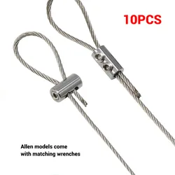 For 2/3mm Wire Rope Lock Double-hole Cable Locker Arbitrarily Retractable Adjustable Retainer DIY Lamp Hanging Code Accessories