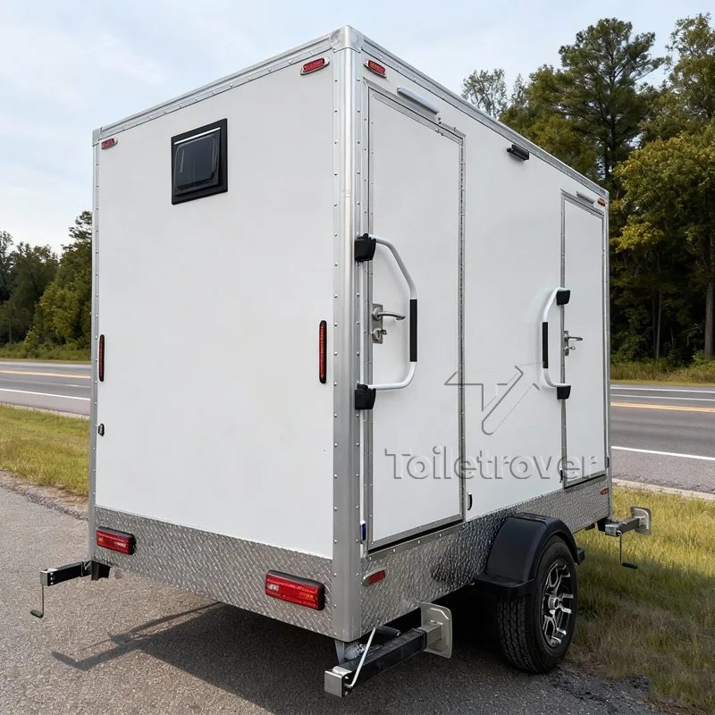 Ourdoor Street Mobile Bathroom Trailer Luxury Portable Restroom Trailer Portable Toilet Trailer for Wedding Parties