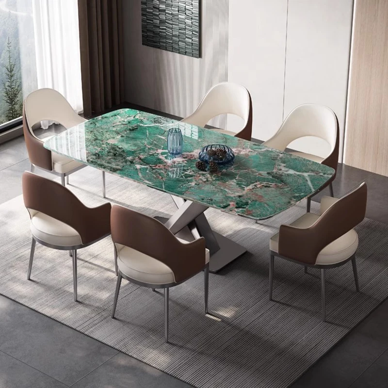 

Hotel Lobby Luxury Dining Tabl Living Room Center Free Shipping Legs Metal Dining Table Modern Nordic Mesas De Jantar Furniture