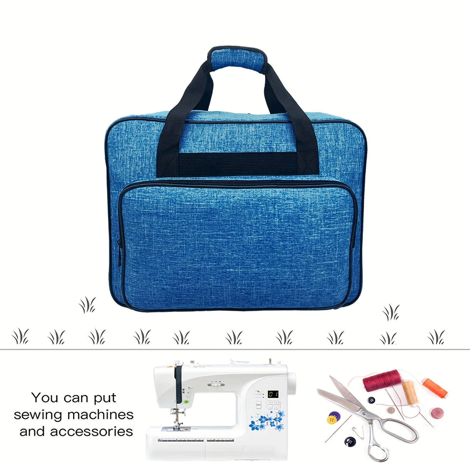 Sewing Machine Carrying Case,Travel bag Universal Tote Bag Fits Most Standard Singer, Brother, Janome, Ripper