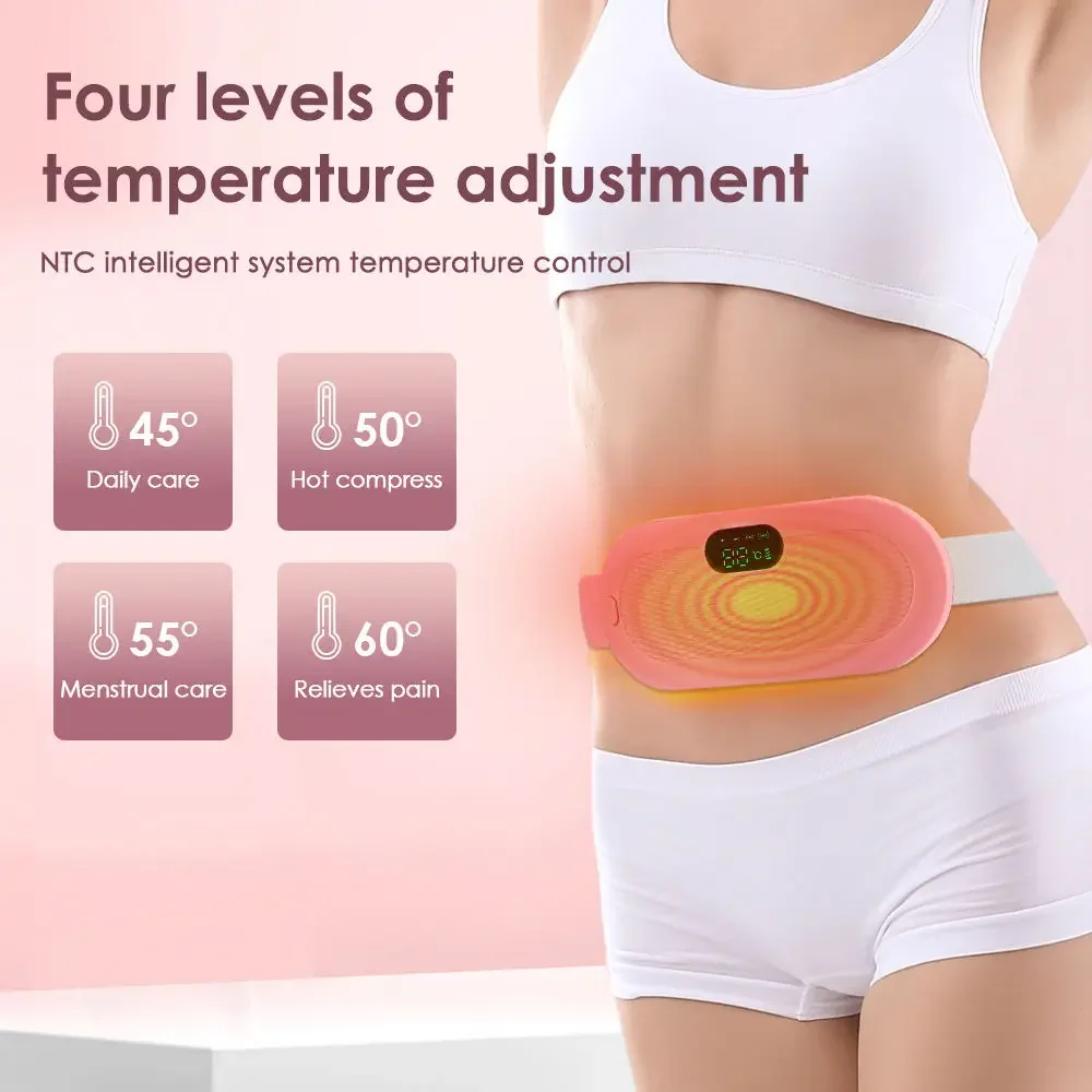 

Electric Heating Pad for Period Abdominal Massage Belt Menstrual Cramp Relief Belt Abdomen Warm Palace Vibrating Machine
