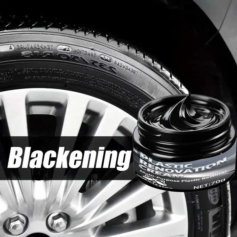 タイヤシャイン＆プラスチック修復ペースト - キズ/酸化を除去、タイヤ/トリムの輝きを復元、UV保護付き、5分で修理