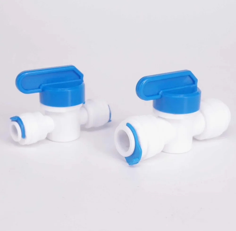 

POM Fit Tube O/D 1/4" 3/8" Pushfit Equal Ball Valve Fitting Aquarium Reverse Osmosis RO Water Dispenser Drinking Purifier