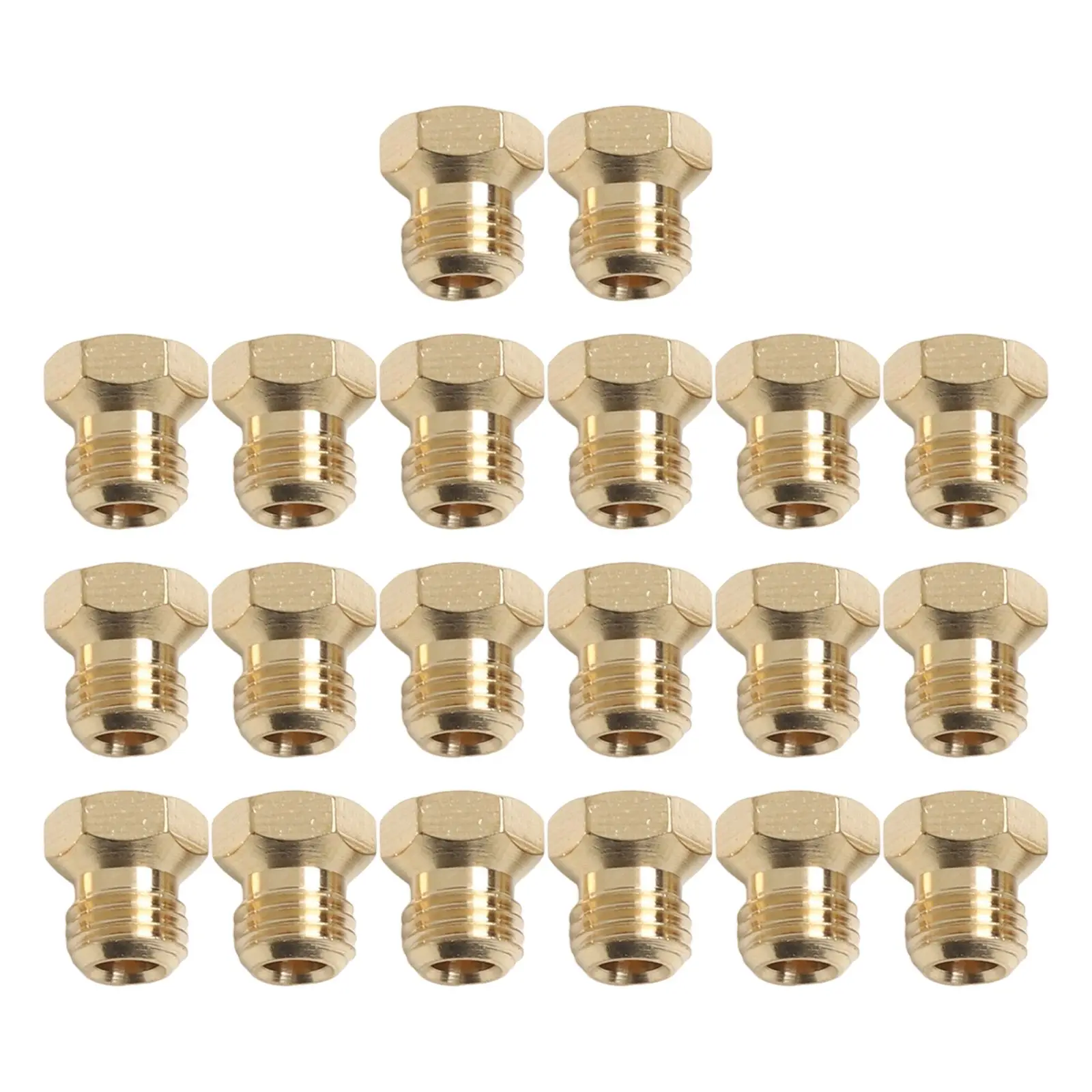 20 Piece Propane Burner Nozzles Set Yellow Propane Burner Nozzles Quick-Connect Nozzles Compatible With Grills