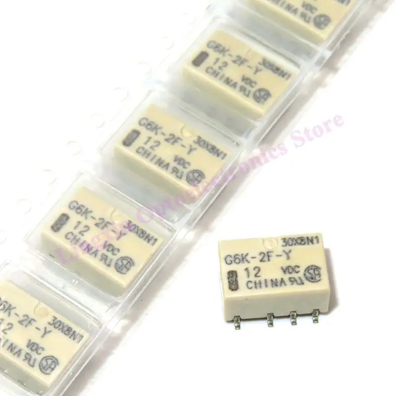 20pcs SMD G6K-2F-Y G6K-2P-Y Signal Relays 8PIN For Relay DC 3V 5V 12V 24V G6K-2F-Y5VDC G6K-2F-Y-12VDC  G6K-2F-Y24VDC 10*6.5*5mm