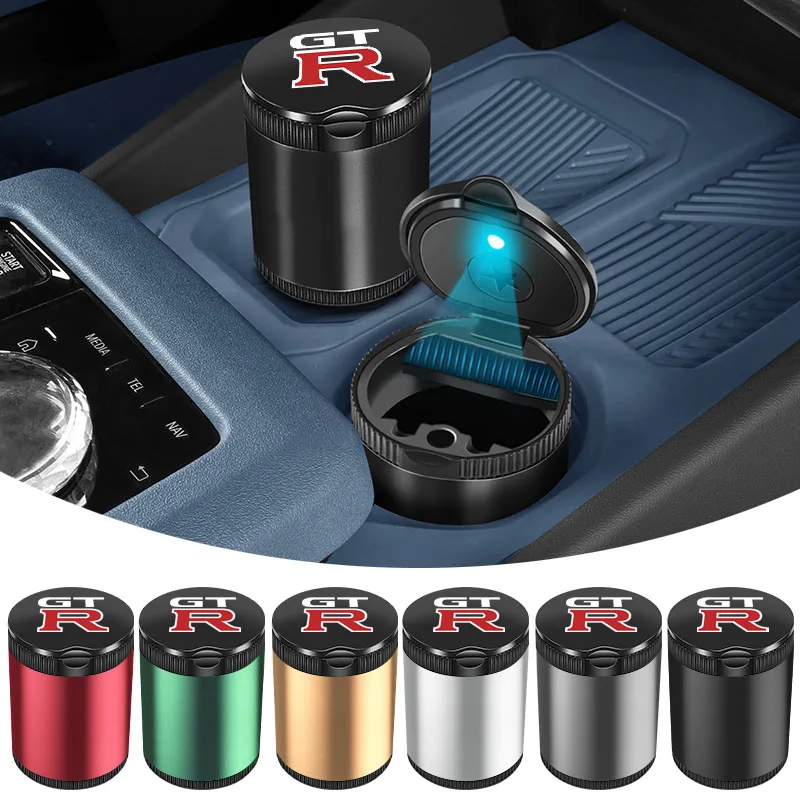 

Автомобильная пепельница, портативная светодиодная индикаторная пепельница для Nissan GTR Qashqai Tiida X-Trail Almera Sentra Titan Xterra Nismo Juke Note