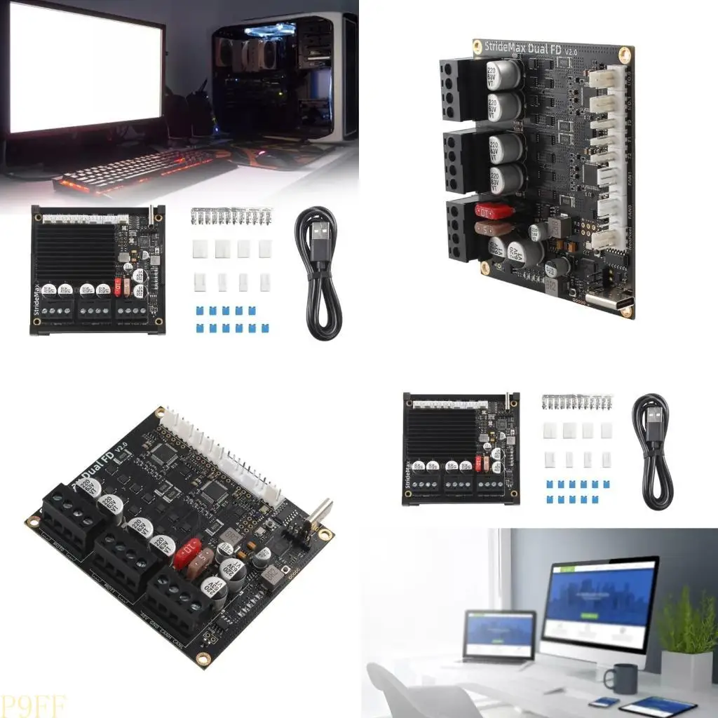 

CS1W High Speed StrideMax Daul FD Motherboards for 3D Printing Double TMC5160 CAN/CANFD & USB 60V Board for Voron