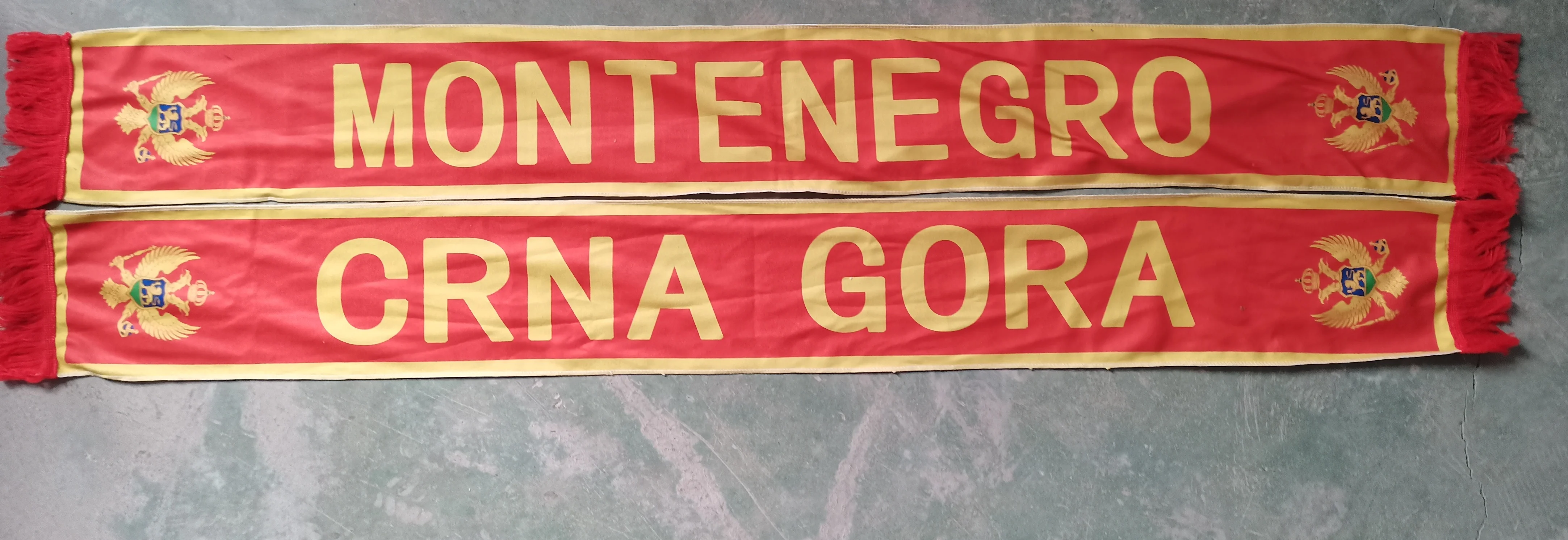 New Style Single velvet Republic of Montenegro Flag Scarf