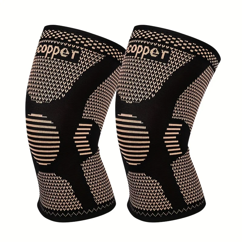 Copper Fiber Knee Sleeve for Knee Provide Support, Unisex Sports Compression Copper Knee Brace for Exercise, Running, Basketball