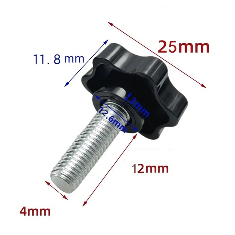 

J1UL1N Винт ручки Torx Пластиковый болт со звездой Винт ручки Пластиковая ручка