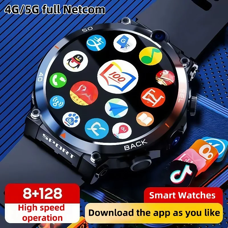 

H10 Смарт-часы4GNet Global WIFI с многофункциональным спортивным круглым экраном Smartwatch NFC-позиционирование для фитнес-трекера