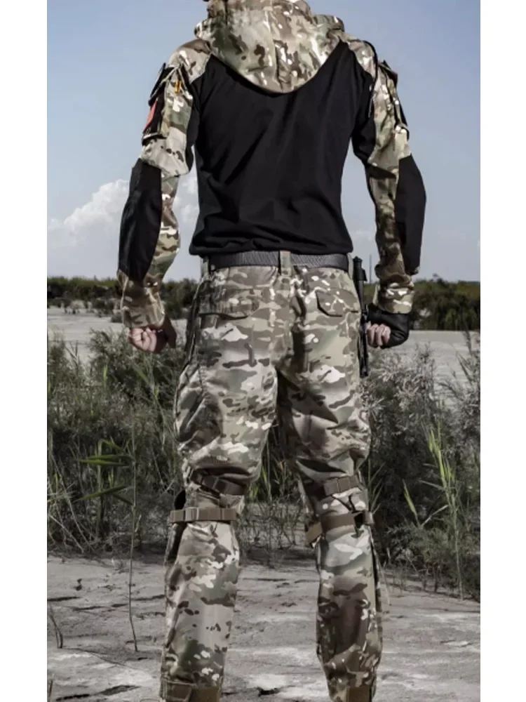 Instructor Tactical Set Men Breathable Wear-resistant Frog Suits Military Water-repellent Multi-purpose Pants Special Training