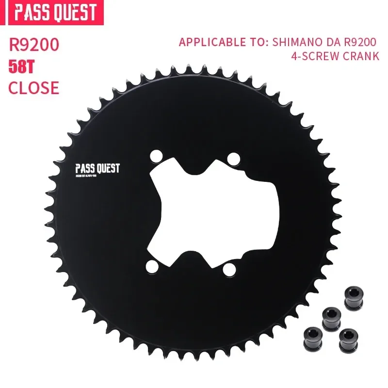 PASS QUEST 110BCD 4-bouts 1x AERO kettingblad voor shimano DA9200 R9200 smal breed kettingblad 42T-60T 9/10/11/12S