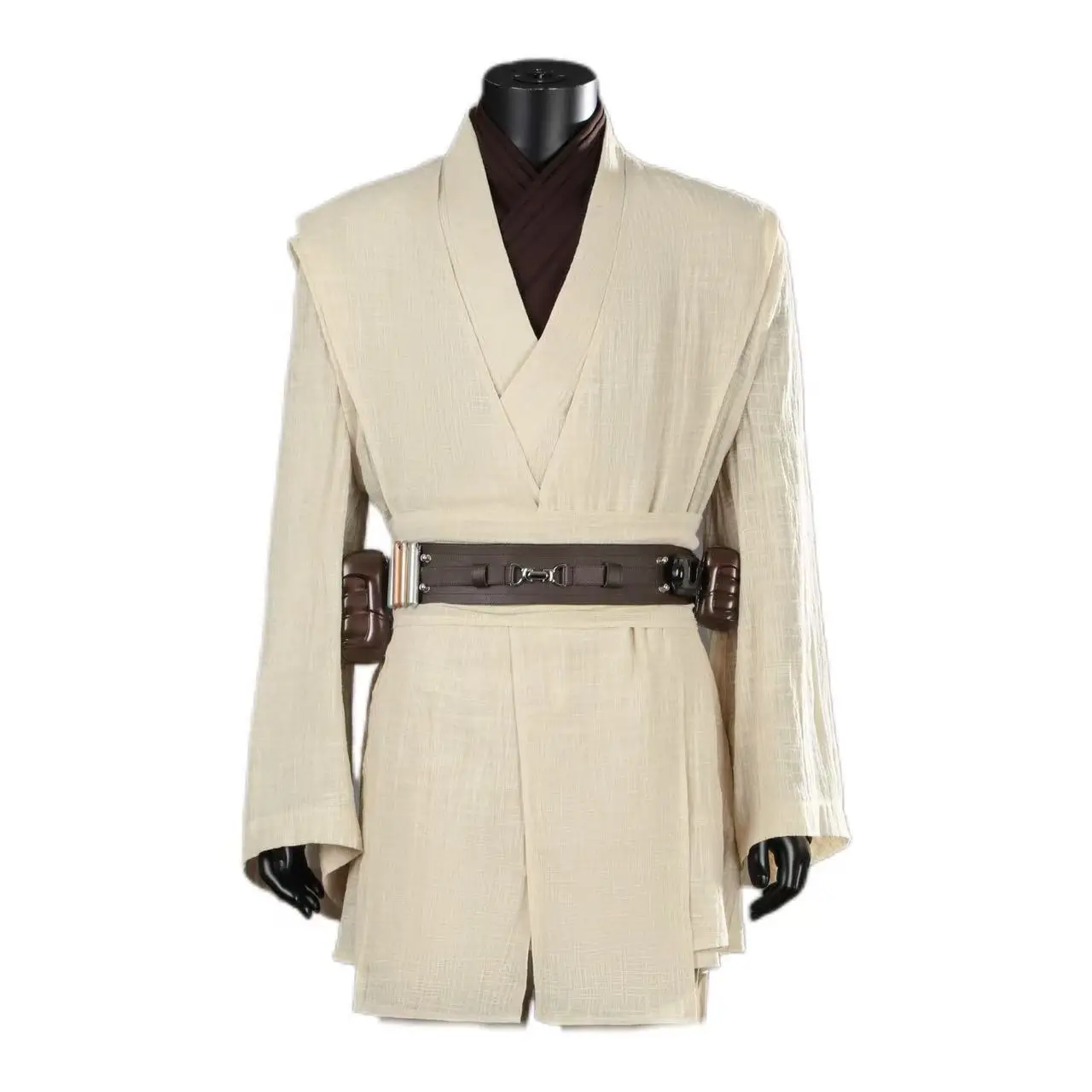 Jedi Obi Cosplay Kostüm Verkleidung Herren Oberteil Gürtel Halloween Karneval Party Kleidung