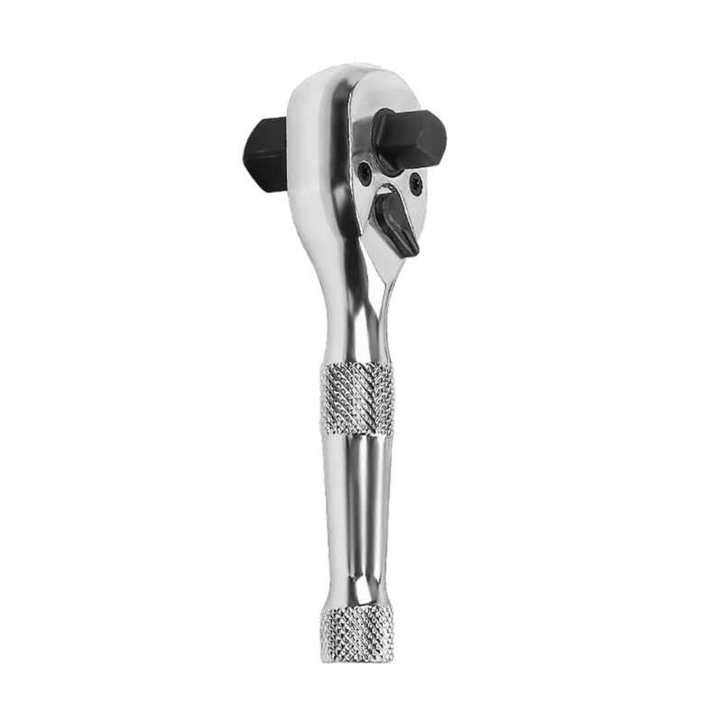 1/4 Inch Ratchet, Double Ended Ratchet Mini Ratchet Wrench, Socket Wrench, 72 Tooth Quick Release Dropship