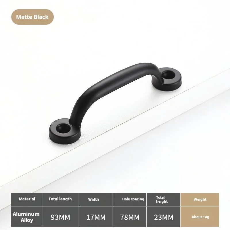 Surface Mount Handle Modern Minimalist Vintage Cabinet Door No Drill Pull Drawer Wood Sliding Door Handle Hardware