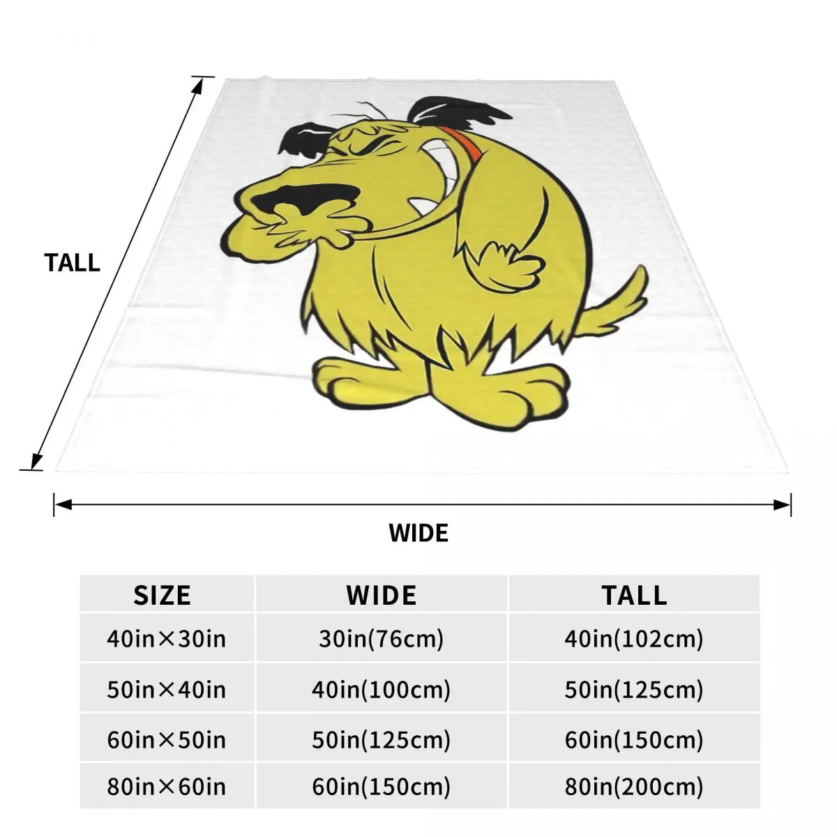 Muttleys Laughings Classic Wackys Racess Cartoon Dog Blanket Soft Warm Flannel Throw Blanket Bedspread for Bed Travel Home Couch