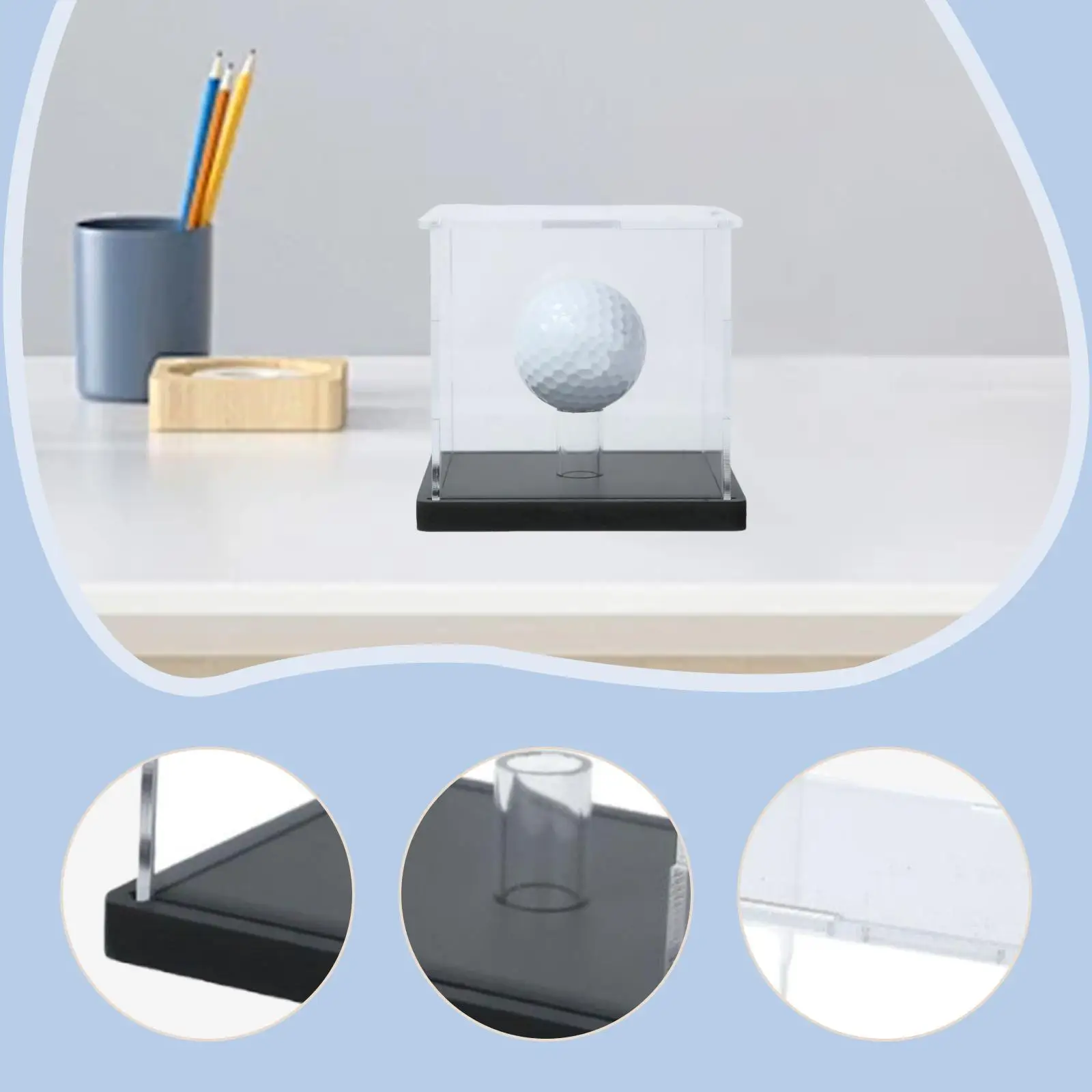 

Premium Acrylic Baseball Case Transparent Display Cube for Golf Balls Tennis Balls Home Decor