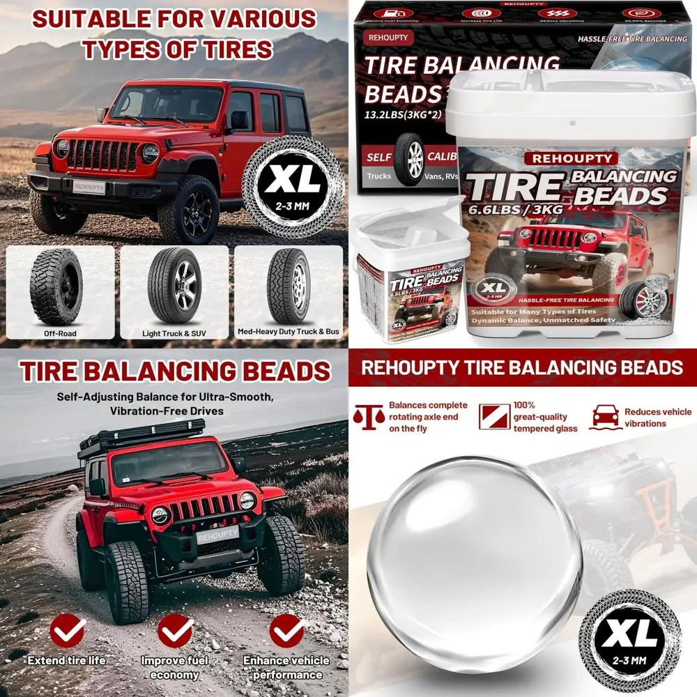 

Бусины для балансировки шин из закаленного стекла 13,2 фунта (3 кг * 2 объемной ванны), бусины для балансировки шин для грузовых автомобилей, прицепов, внедорожников и