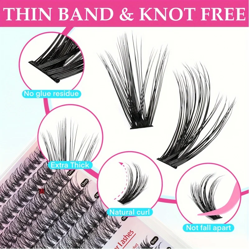 740 قطعة/280 قطعة الرموش الصناعية 304050D سعة كبيرة رمش مجموعة كتب مع فرشاة الغراء الملقط إزالة أدوات تطعيم السائل