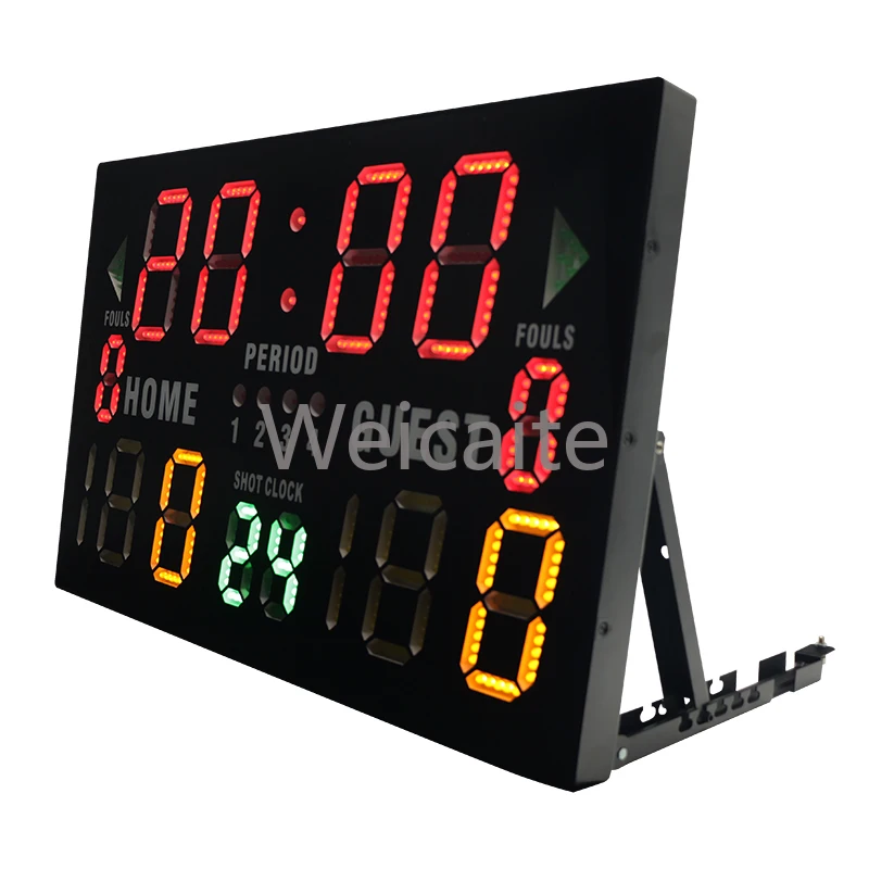 Professional Electronic Multifunctional Indoor Stadium Built-in Battery Led Scoreboard for Ball Game