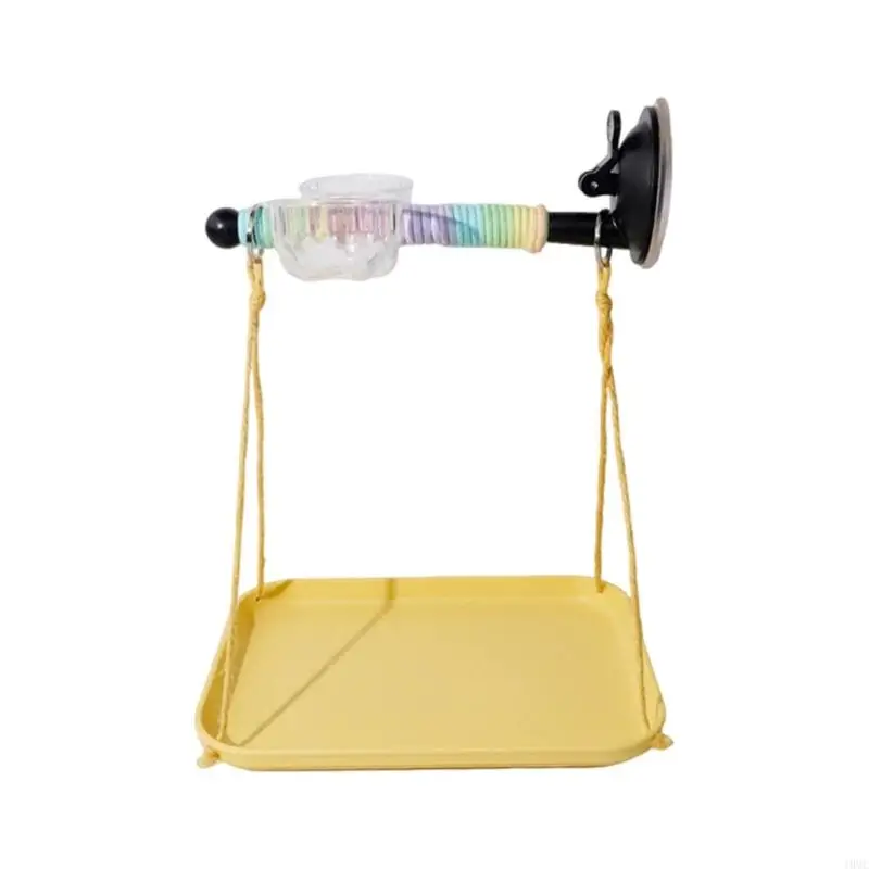 Suction Cup Parrots Perch Stand Nonslip Parrots Standing Perch For Birds Multifunctional Design Easy To Clean J0MC