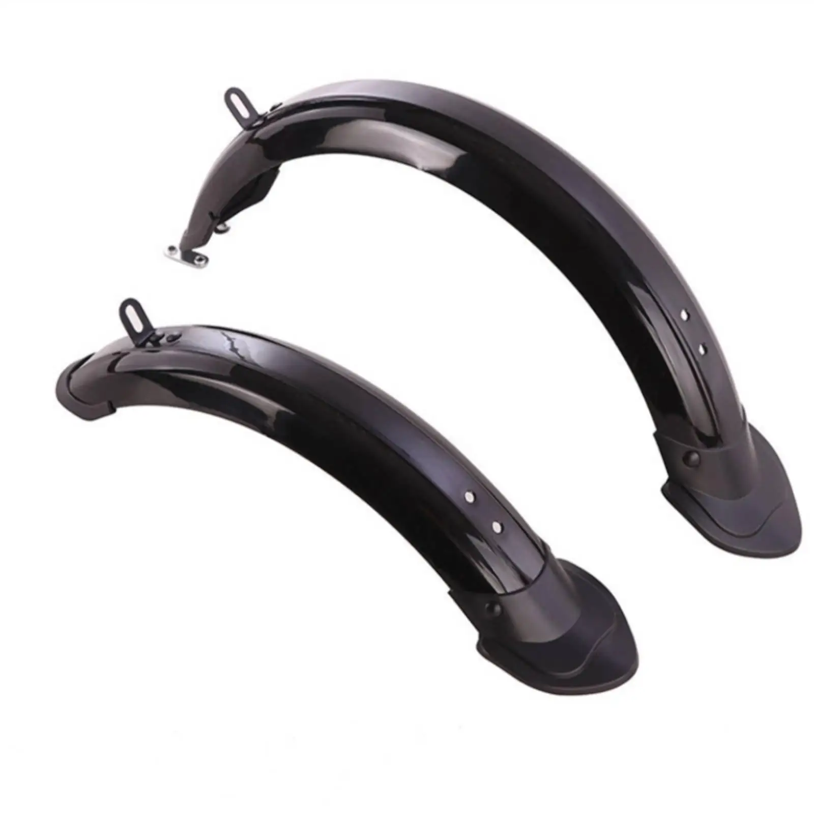 Full Coverage Mudguard Set Glossy Fender Protective Bike Accessory for Folding Bike Equipment 14 Inch Wheels