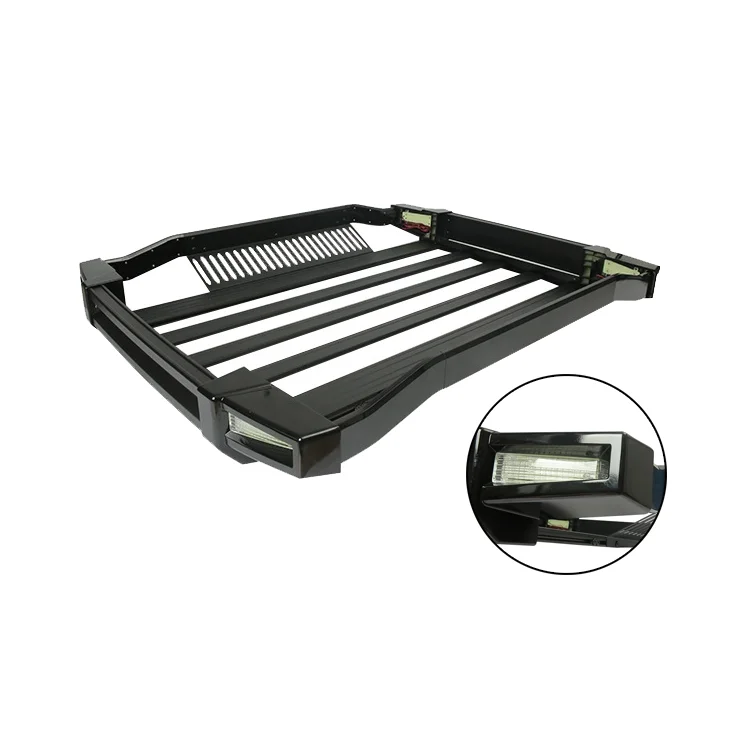 

Legendary Auto Parts Factory Supplier Aluminum Alloy Car Roof Rack Cage Accessories for SUV MPV Van Ute Offroad Vehicles