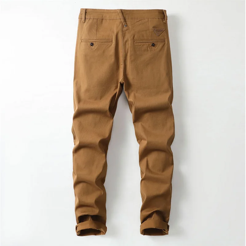 2024 New Men's Casual Pants Autumn High-End Business Loose Straight All-Matching Tooling Cotton Trousers