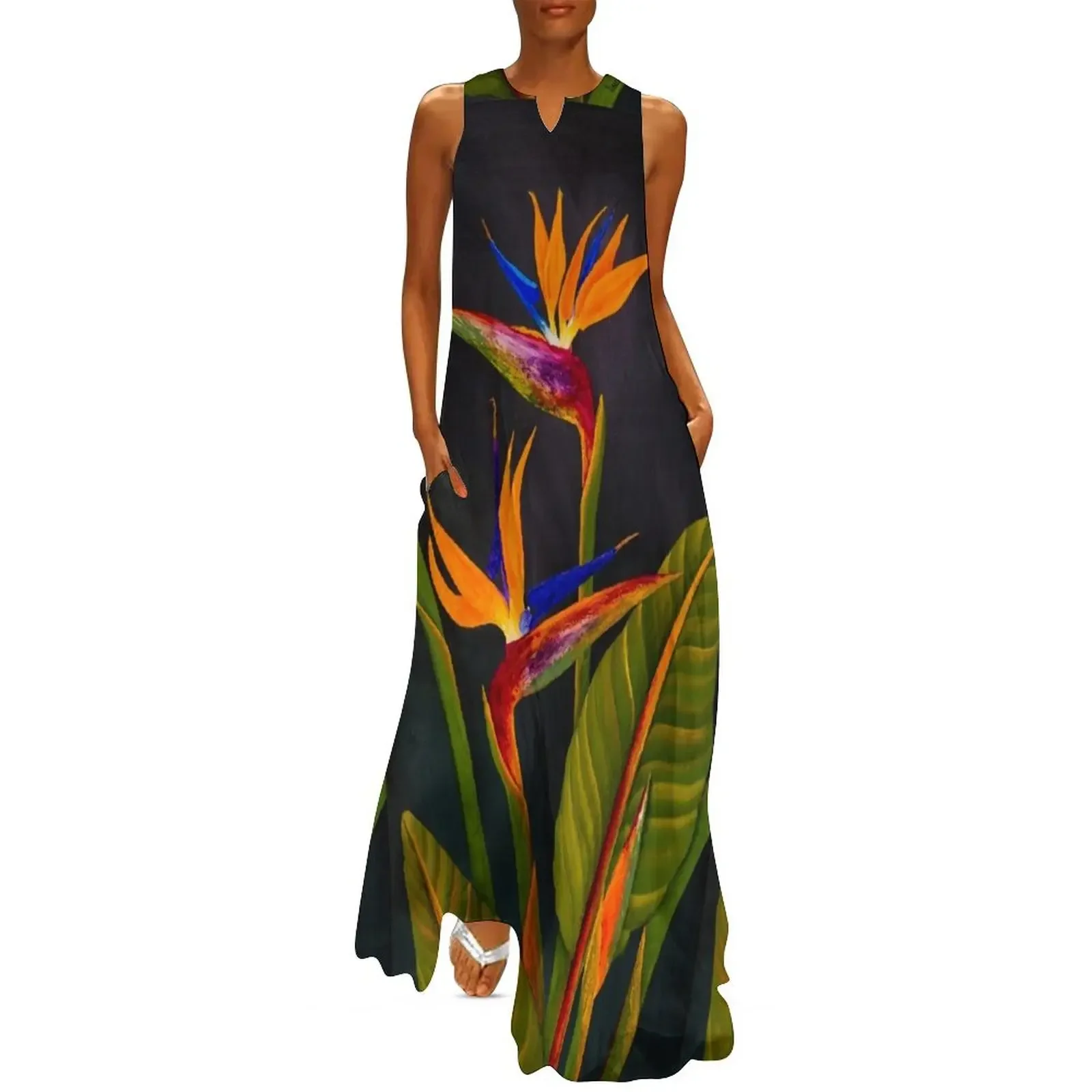 

Birds Long Dress womans clothing Women's summer skirt Dress for pregnant women Dress