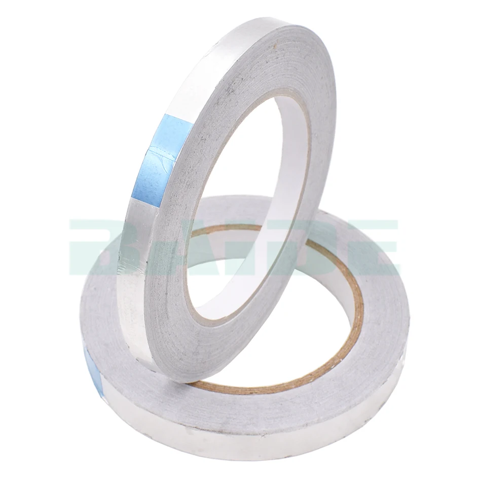 30/40/50/60mm Aluminium Foil Adhesive Sealing Duct Tape Heat Resist High Temperature Resistant Foil Single Side Adhesive Tape