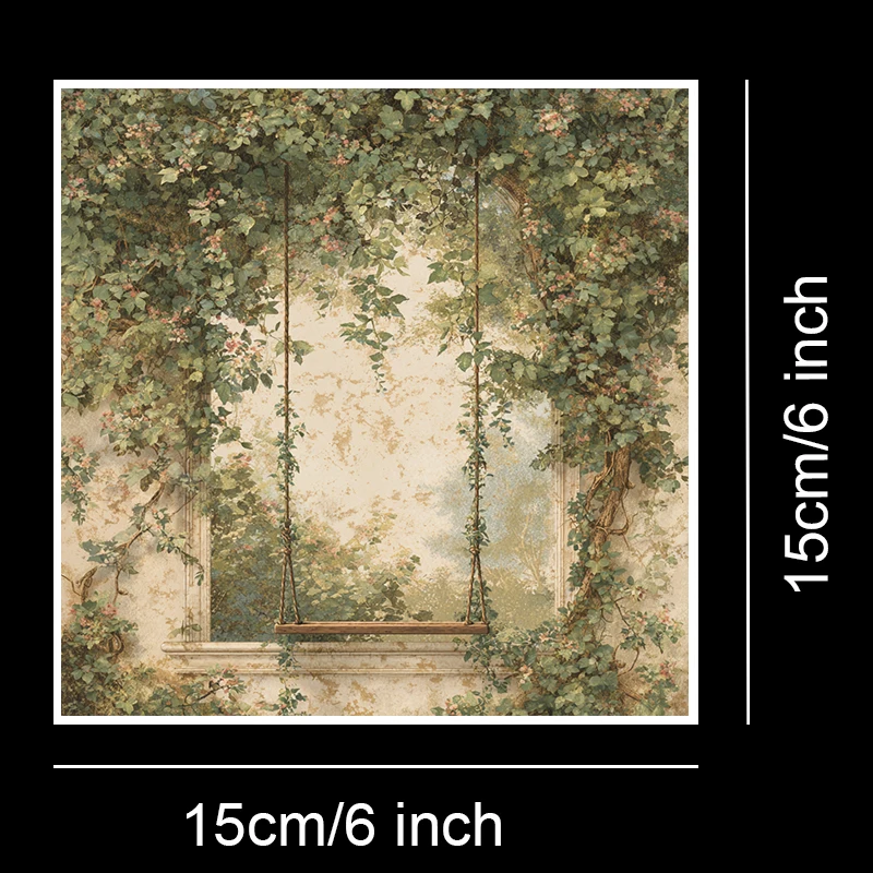 Kertas Scrapbooking 6x6 inci (36 Lembar): Kaligrafi Gaya Kuas untuk Scrapbooking, Origami & Hiasan Jurnal Artistik