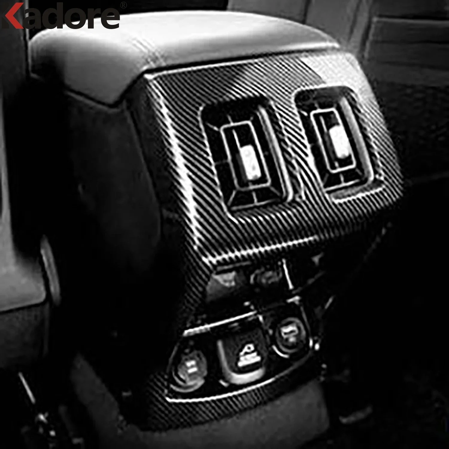 

Car Rear Armrest Box Air Condition Vent Outlet Cover Trim For Kia Sorento 2021 2022 2023 Carbon Fiber Interior Accessories