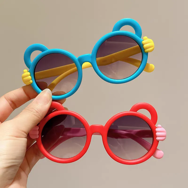 Cute Cartoon Animal Sunglasses for Kids UV Protection Toddler Sun Glasses Bear Ear Eyewear Summer Beach Travel Gift