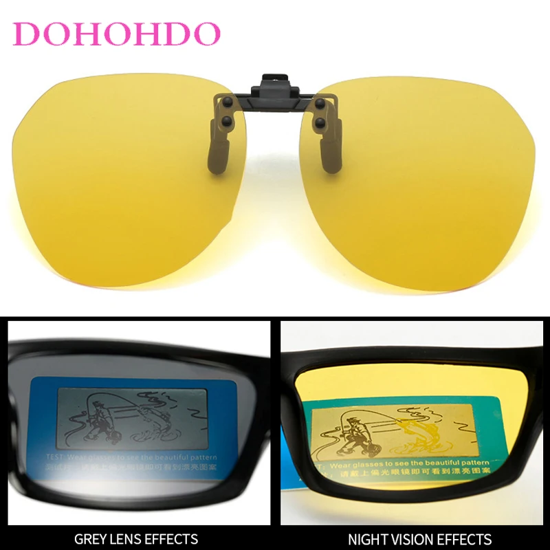 

Vintage Clip-on Women Sunglass Classic Brand Design Polarized Sunglasses Men Outdoor Drive Anti-Glare Night Vision Goggles UV400