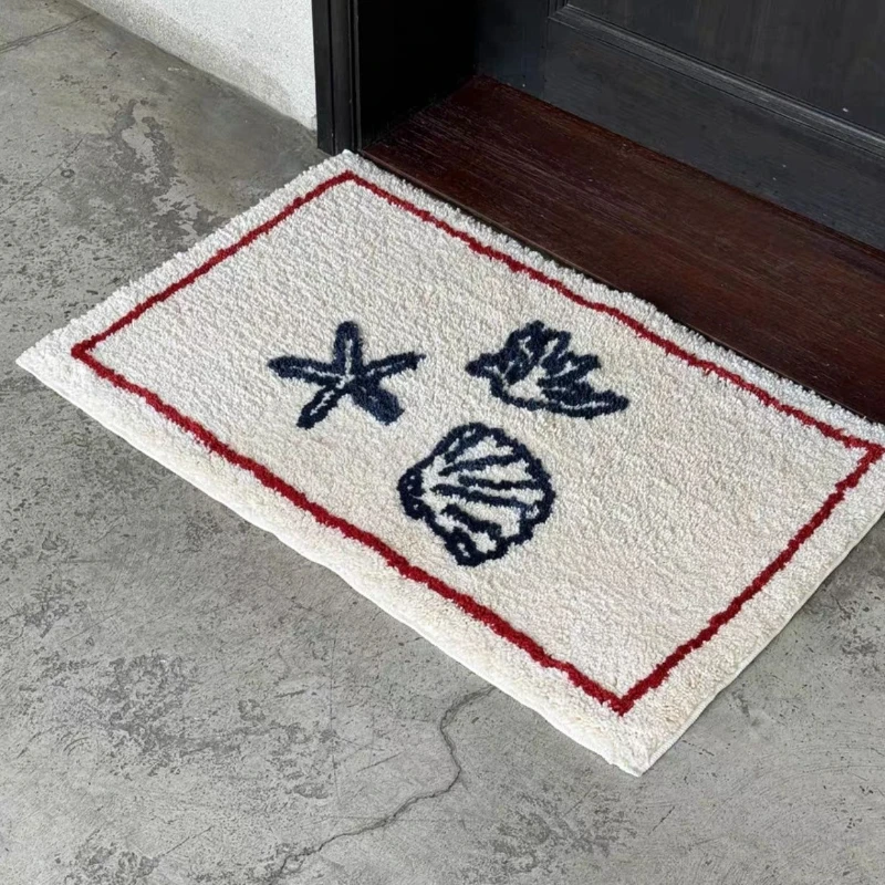 French Carpet Floor Mat Bathroom Non-slip Mat Room Household Bedroom Bedside Blanket Foot Mat Imitation Cashmere