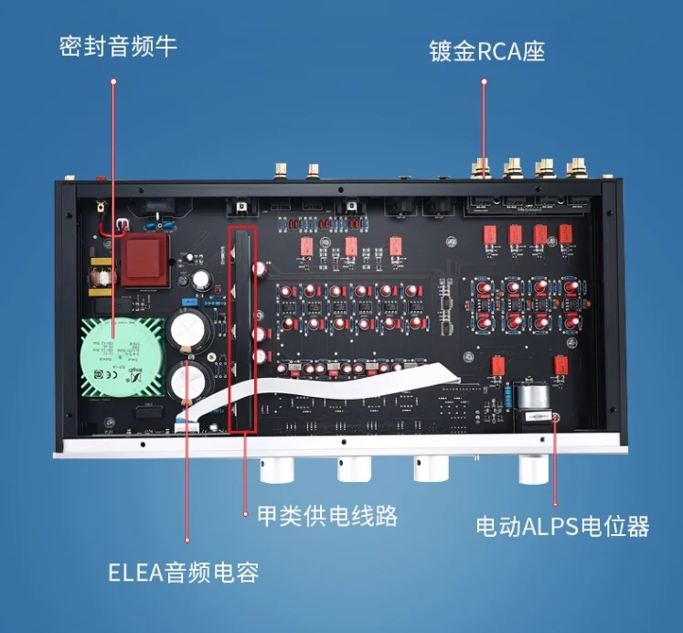 AM80 Classic MBL6010 Line Edition entièrement équilibré avec télécommande de niveau avant pour les réglages des basses hautes, moyennes et basses